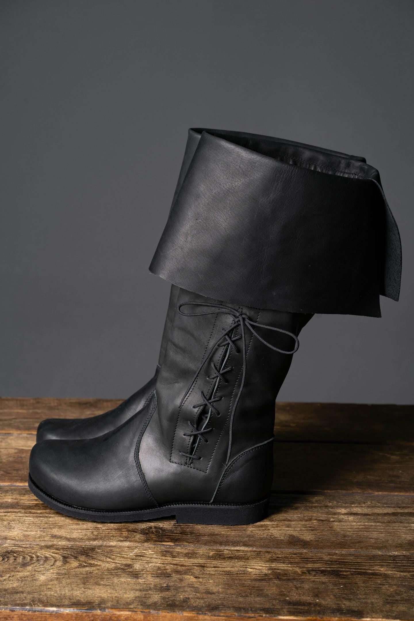 Medieval Black Boots "Ranger" - SokolArmory