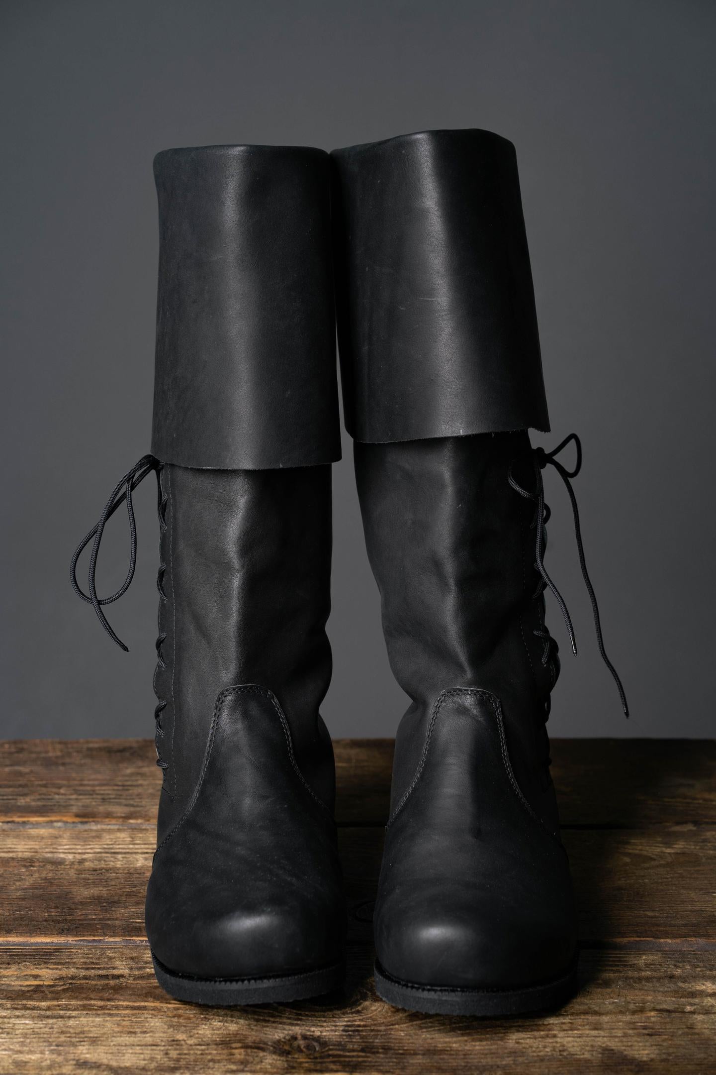 Medieval Black Boots "Ranger" - SokolArmory