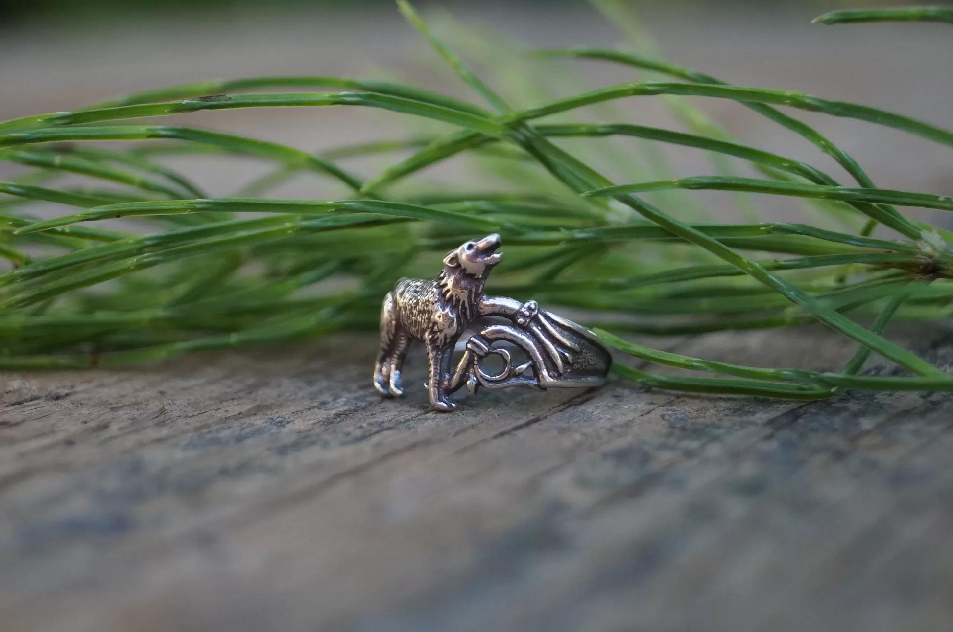 Fenrir Wolf Viking Ring - SokolArmory