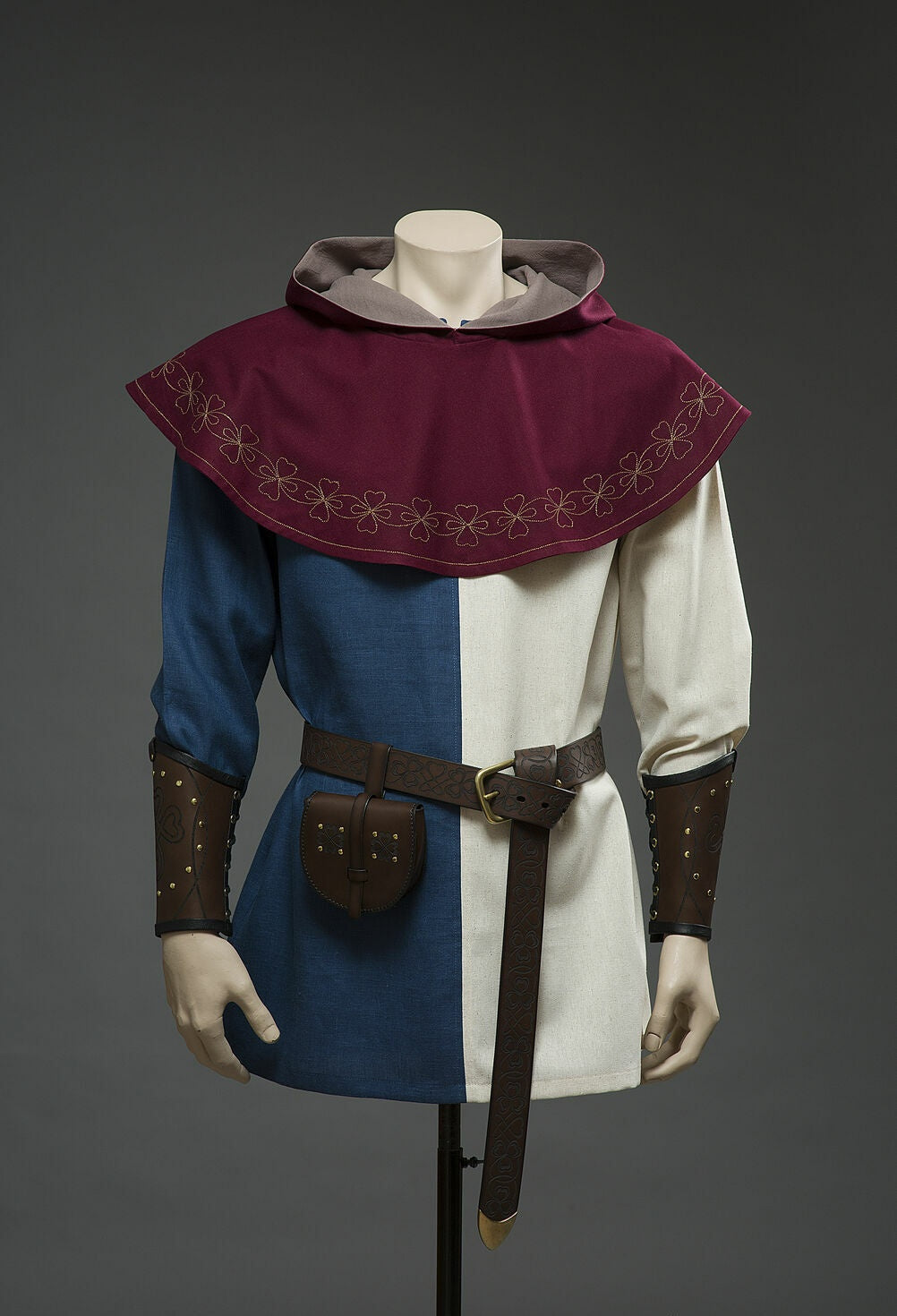 Two-tone linen medieval shirt, product view 15