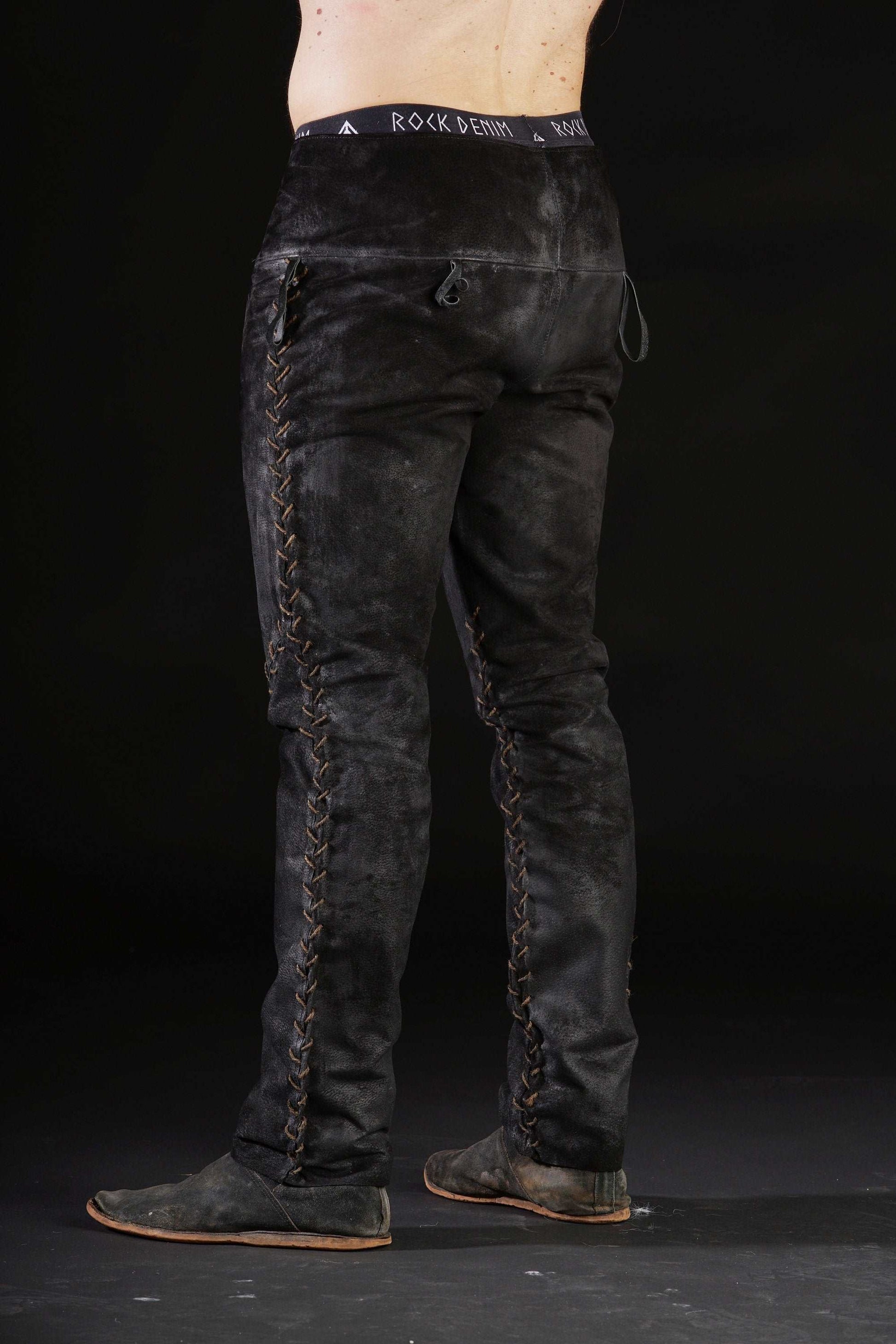 Black leather pants men - SokolArmory