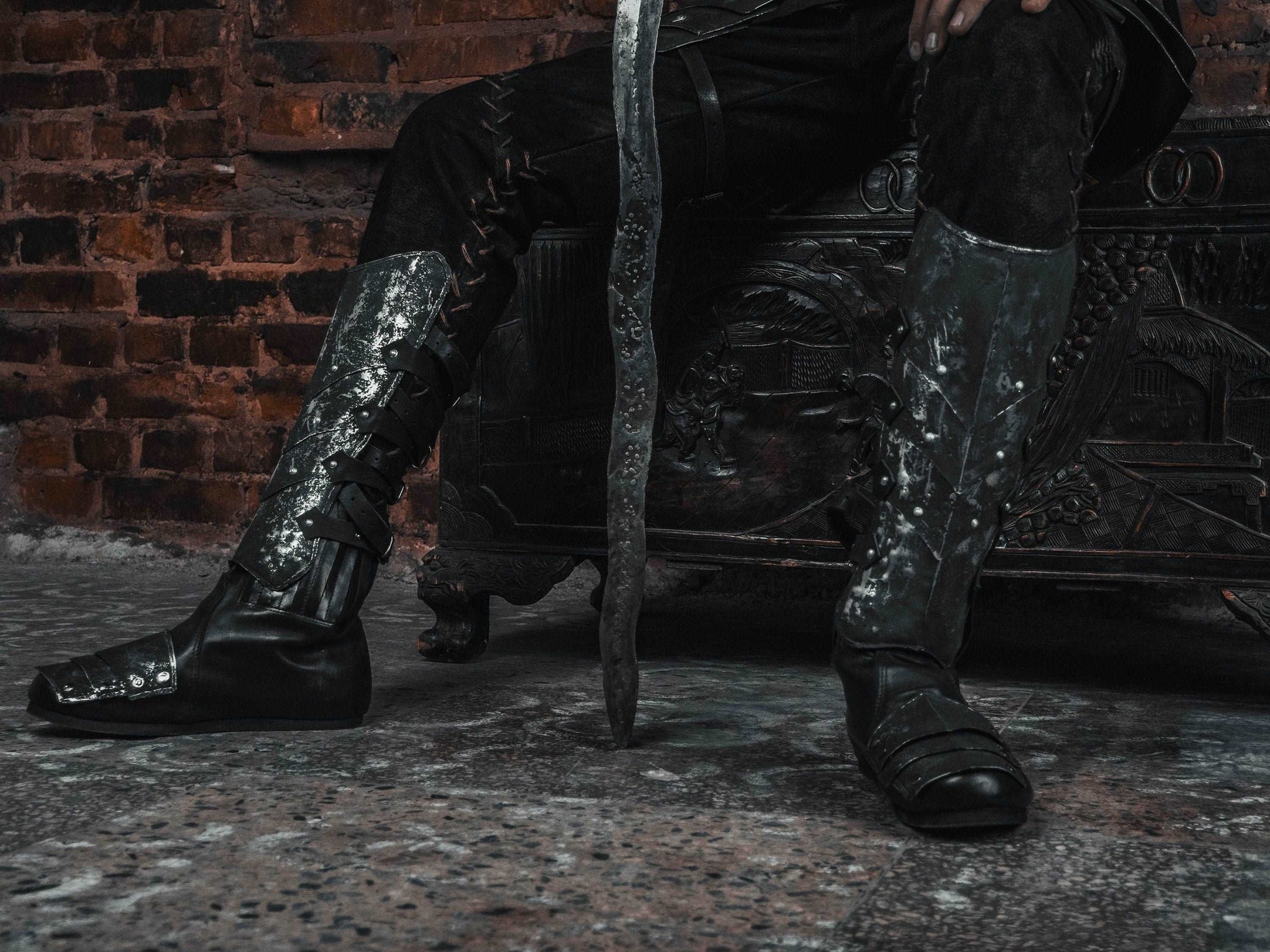 Black steel armor set - SokolArmory