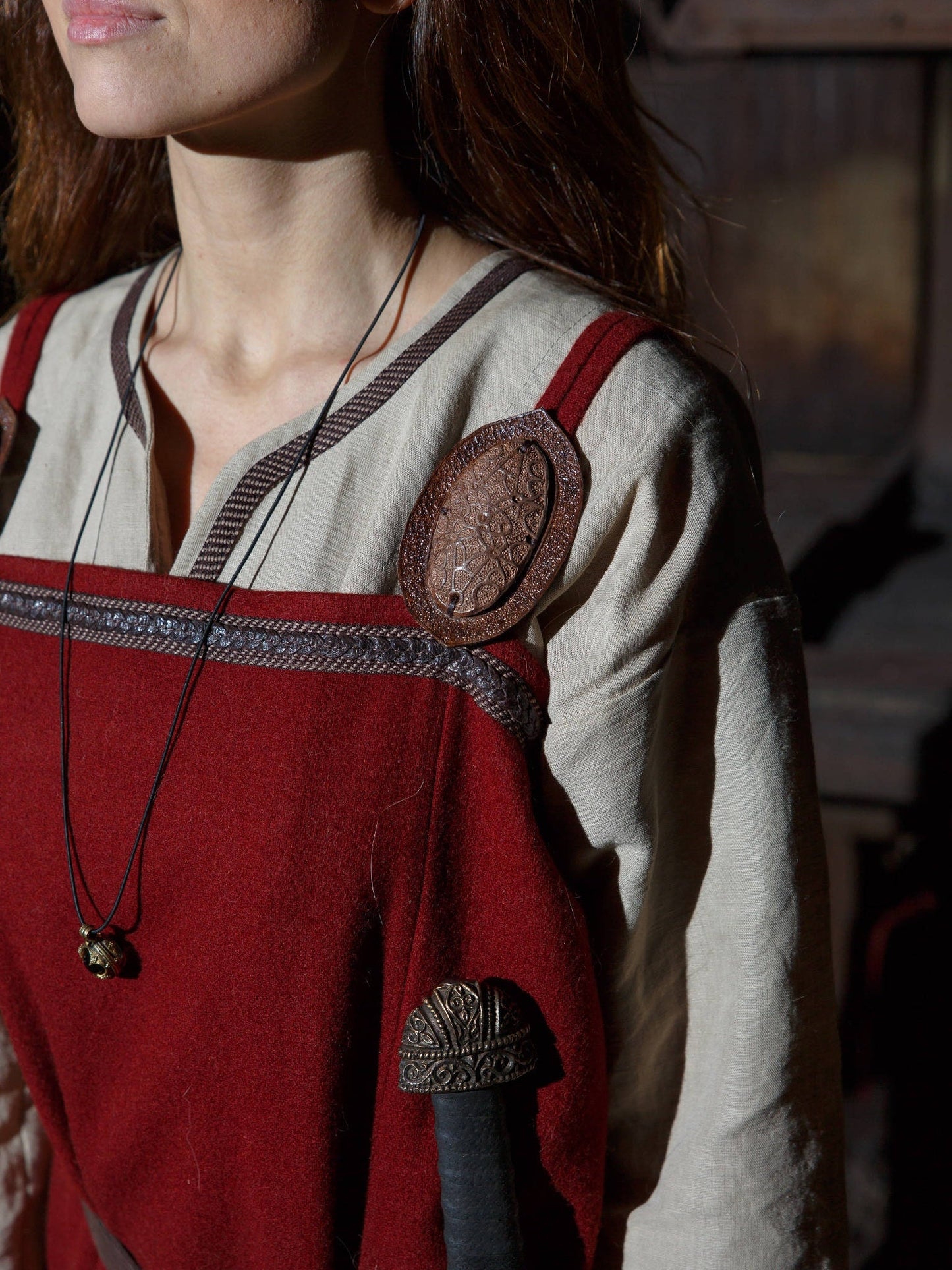 Viking red dress “Freya” - SokolArmory