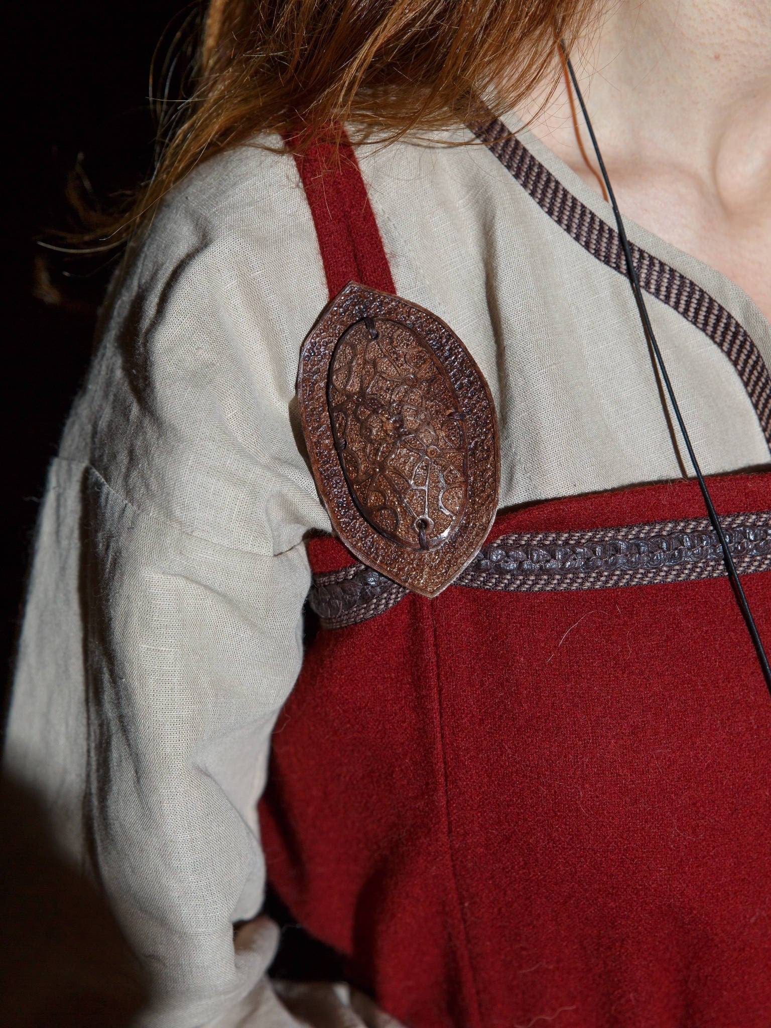 Viking red dress “Freya” - SokolArmory