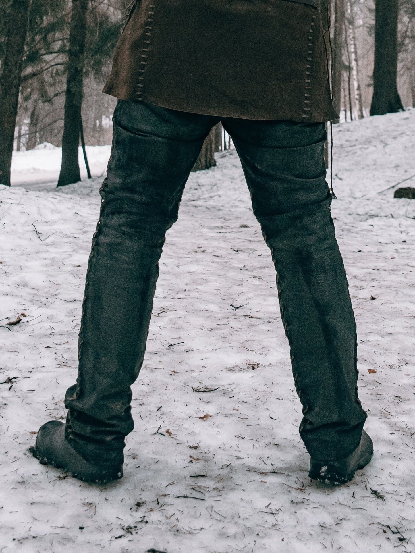 Medieval viking leather pants - SokolArmory