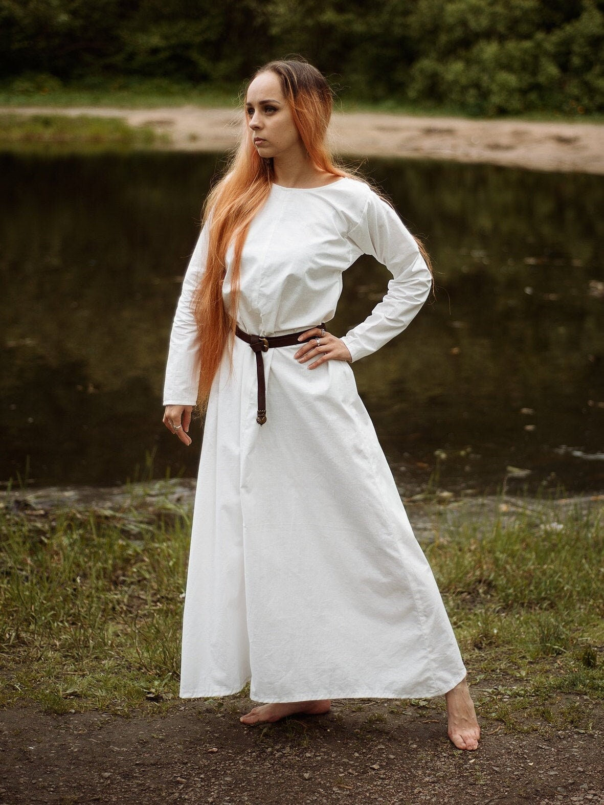 Medieval viking cotton underdress "Freya" - SokolArmory