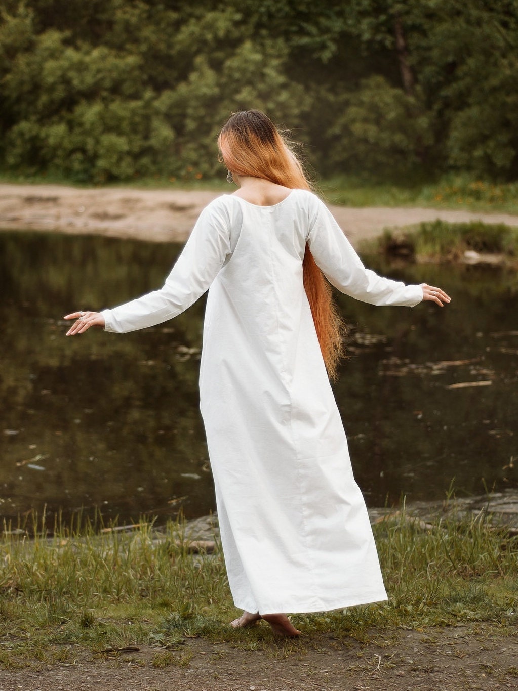 Medieval viking cotton underdress "Freya" - SokolArmory