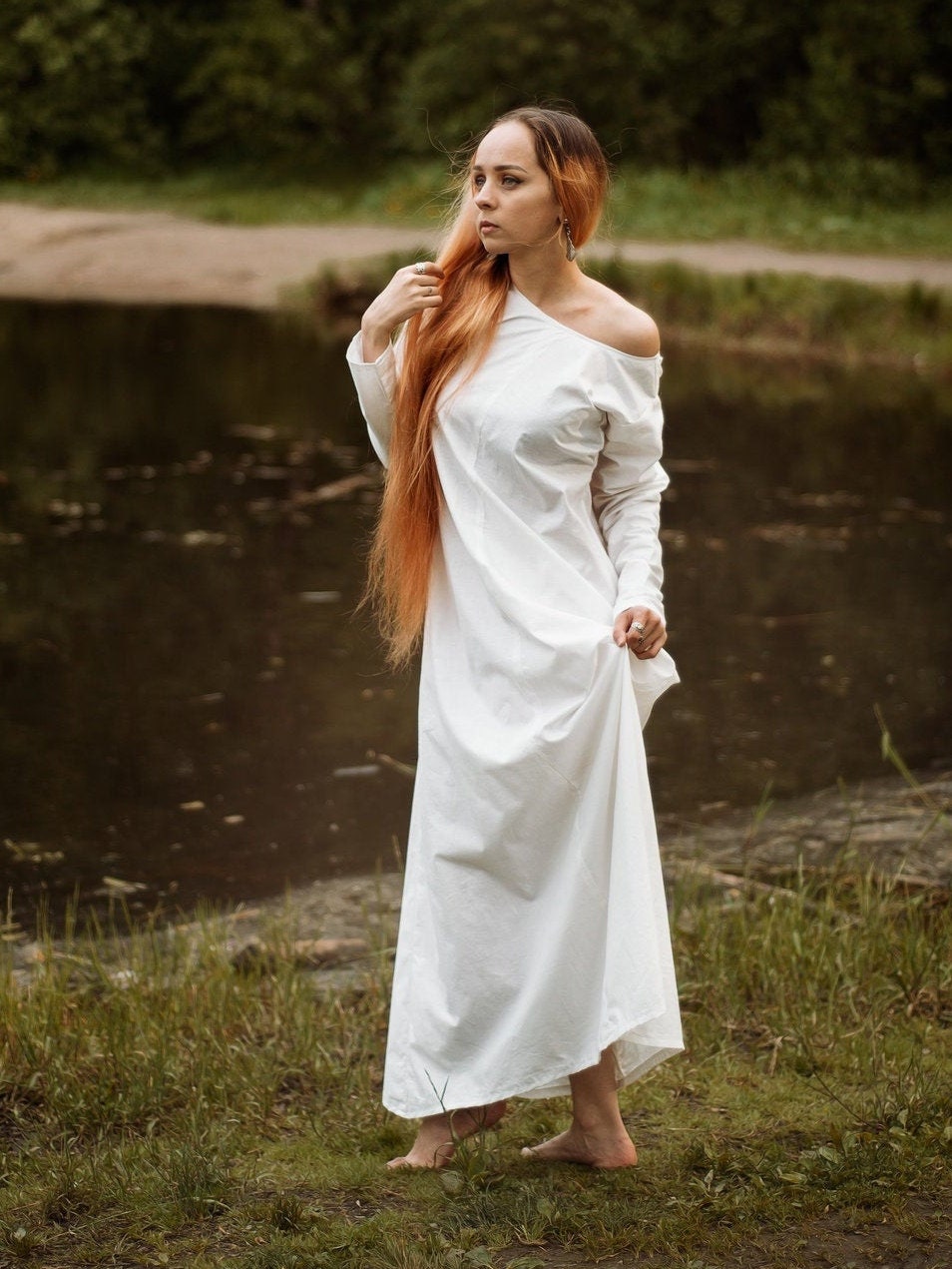 Medieval viking cotton underdress "Freya" - SokolArmory
