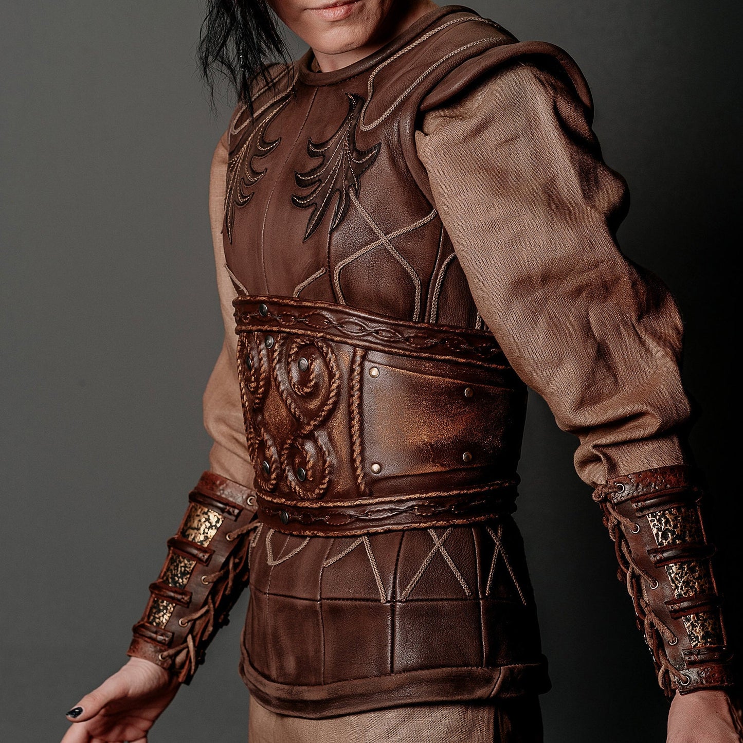 Porunn wide corset belt (Vikings) - SokolArmory