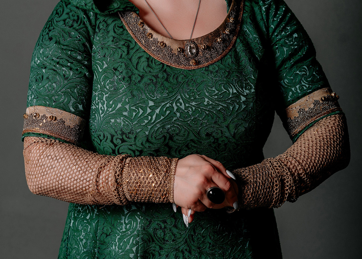 Viking green dress - SokolArmory