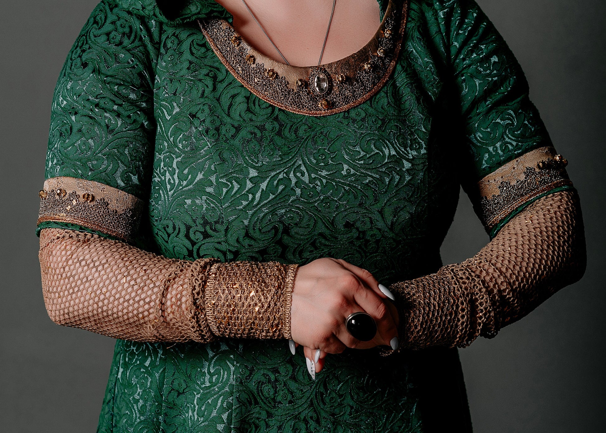 Viking green dress - SokolArmory