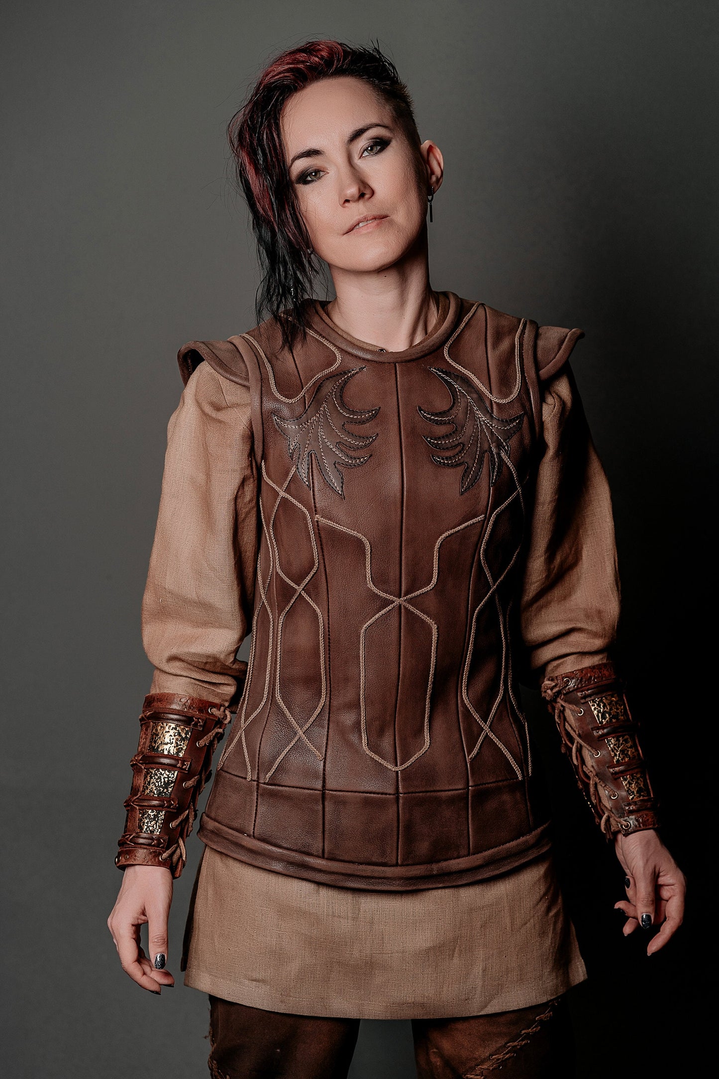 Porunn leather vest (Vikings) - SokolArmory
