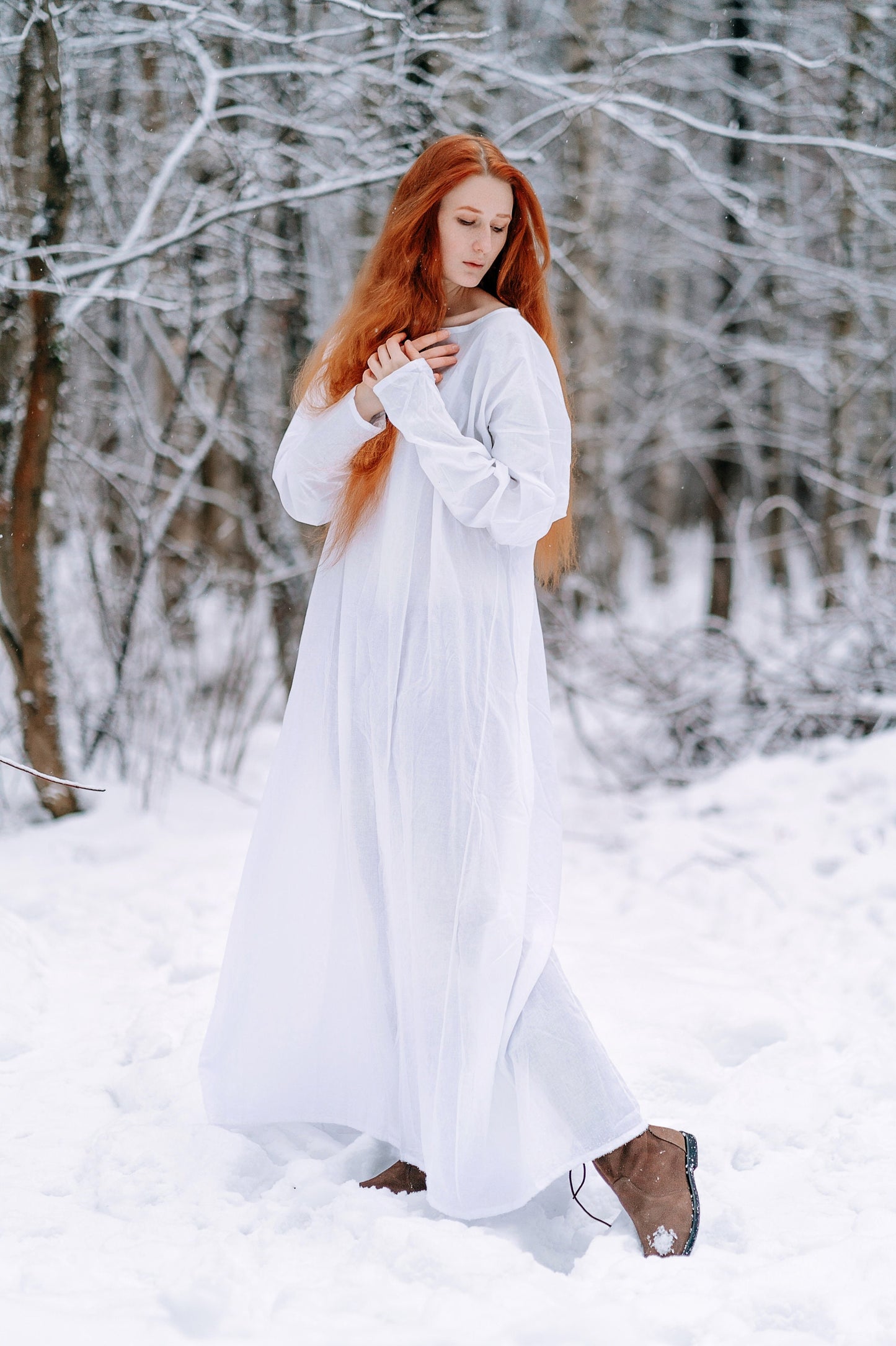 Medieval viking cotton underdress "Freya" - SokolArmory