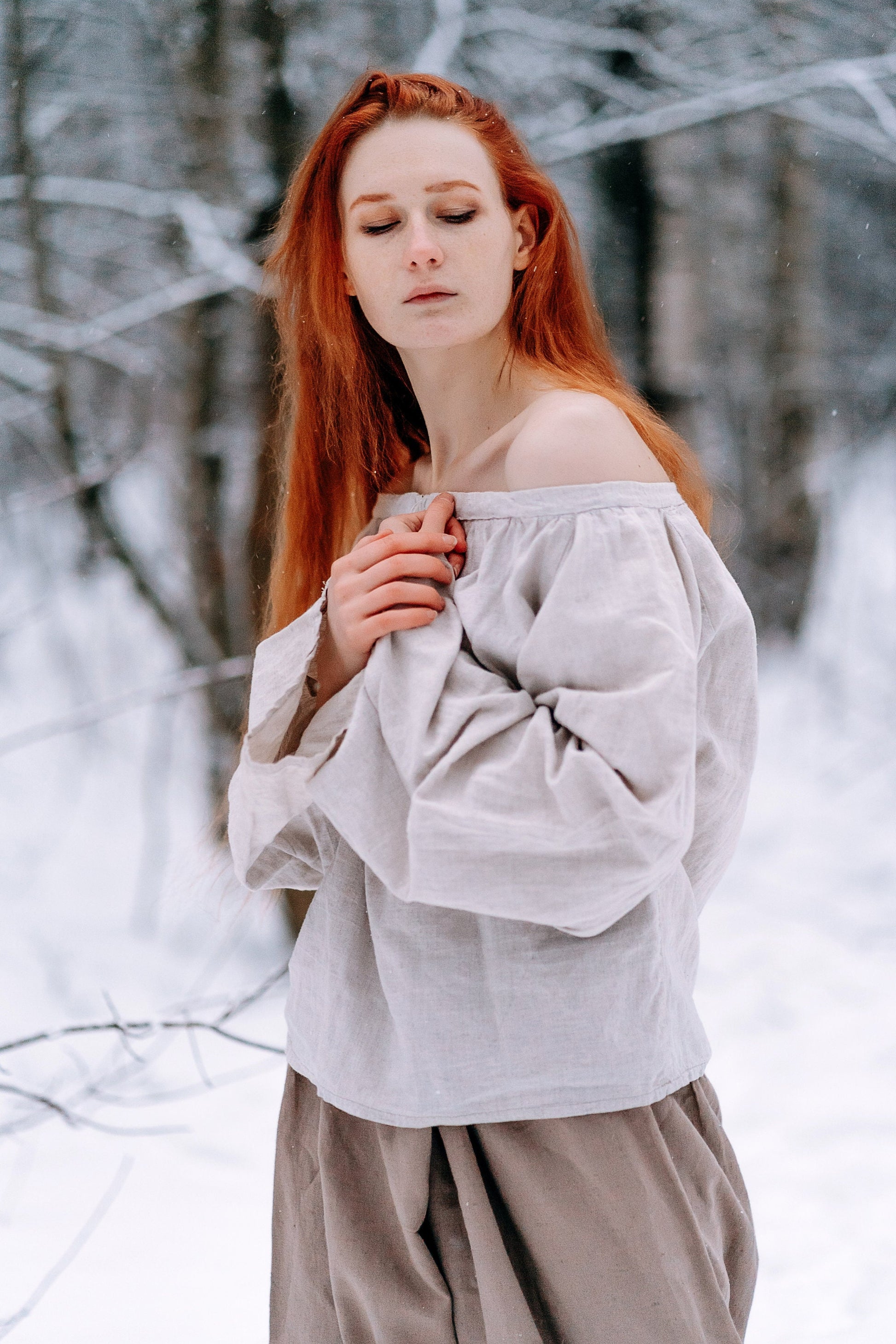 Medieval viking cotton underdress "Frigg" - SokolArmory