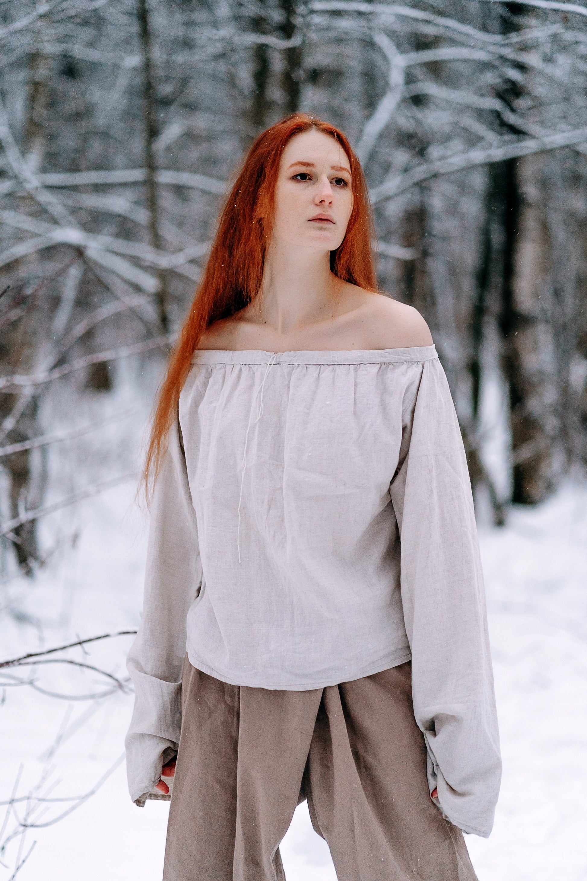 Medieval viking cotton underdress "Frigg" - SokolArmory