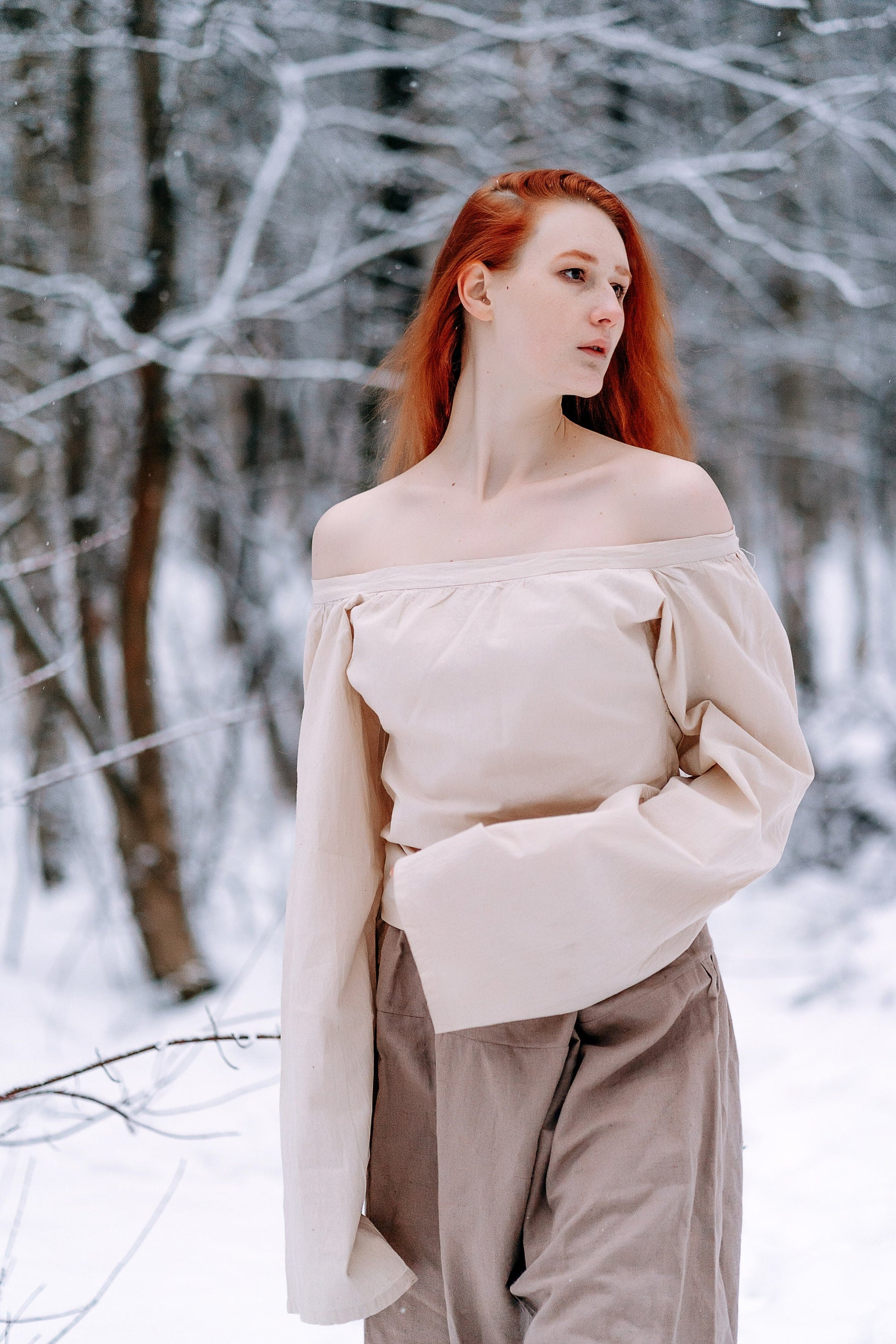 Medieval viking cotton underdress "Frigg" - SokolArmory