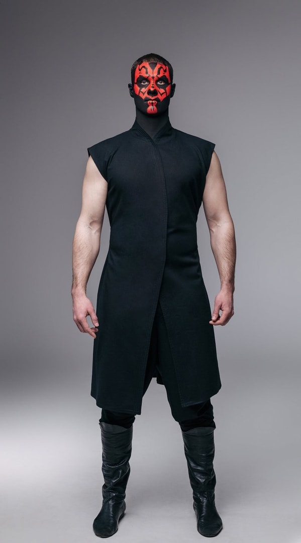Darth Maul-inspired layered costume set in Black, view 2