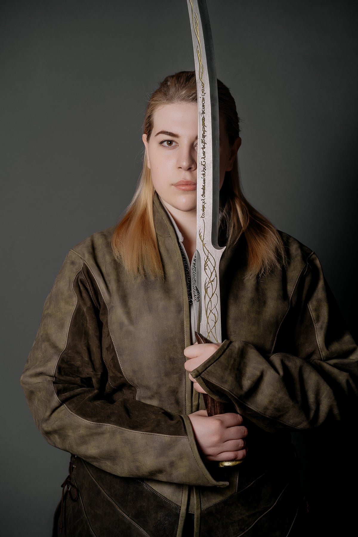 Legolas-inspired long leather coat in Dark brown, view 4