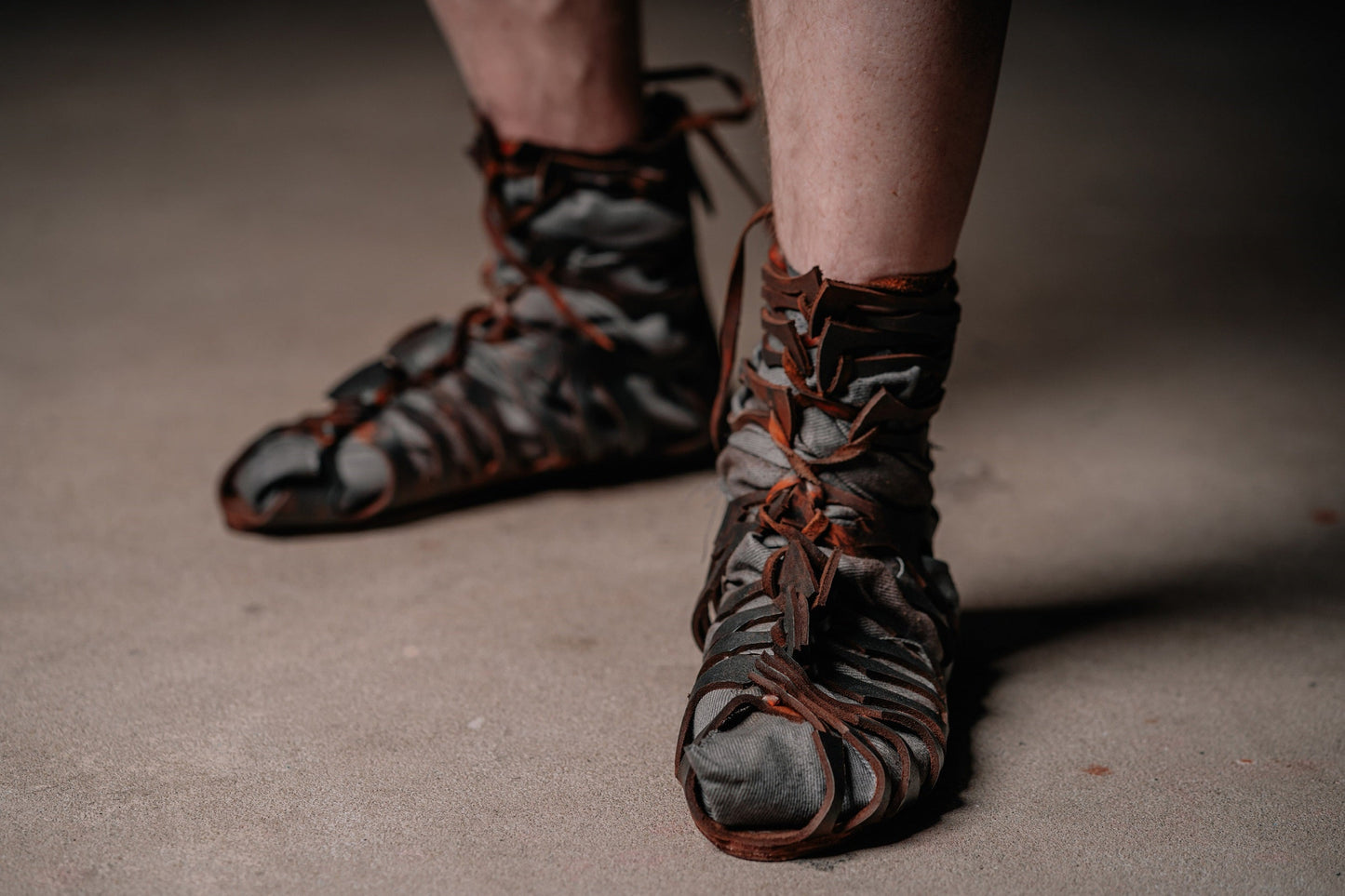 FIX SIZE of Leather Cosplay gladiator sandals