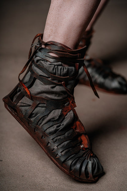 Leather gladiator sandals