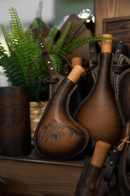 Leather Flask “Wineskin” 1.8 L