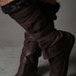 Assassin leather low boots + greaves with fur