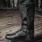 Medieval leather high boots with buckles