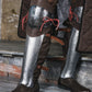 Knight steel greaves