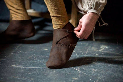 Medieval leather boots with soft sole - SokolArmory