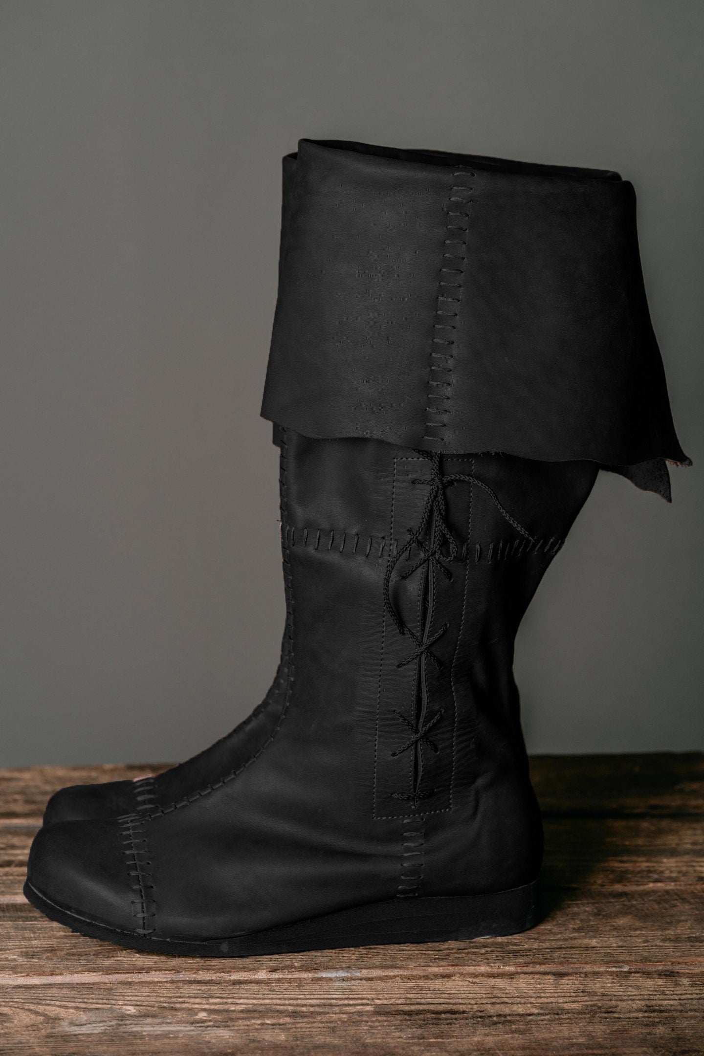 Black boots with clearance ties