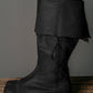 FIX SIZE of Medieval knee-high leather boots with ties