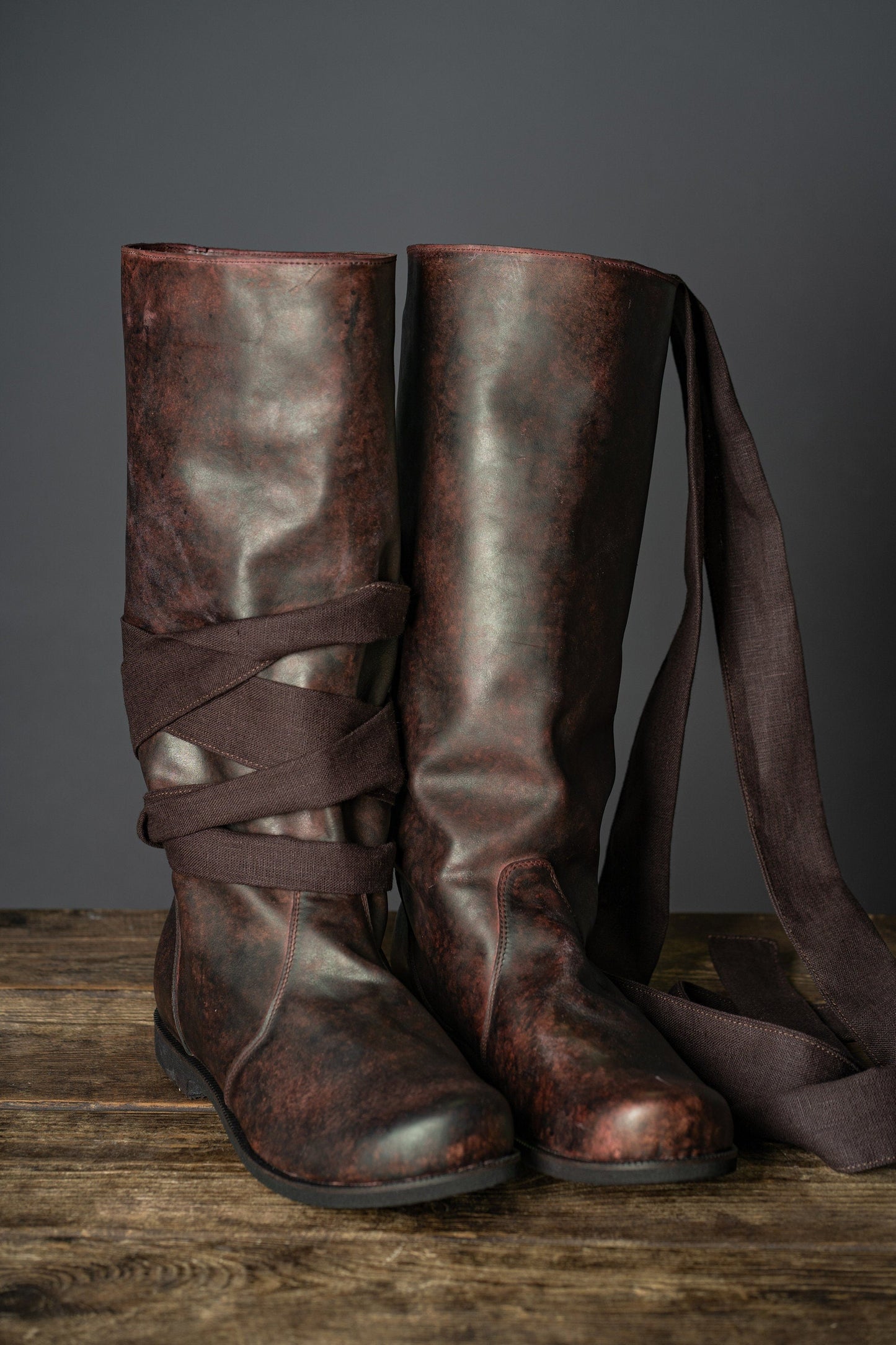 FIX SIZE of Ragnar high leather boots (Vikings)