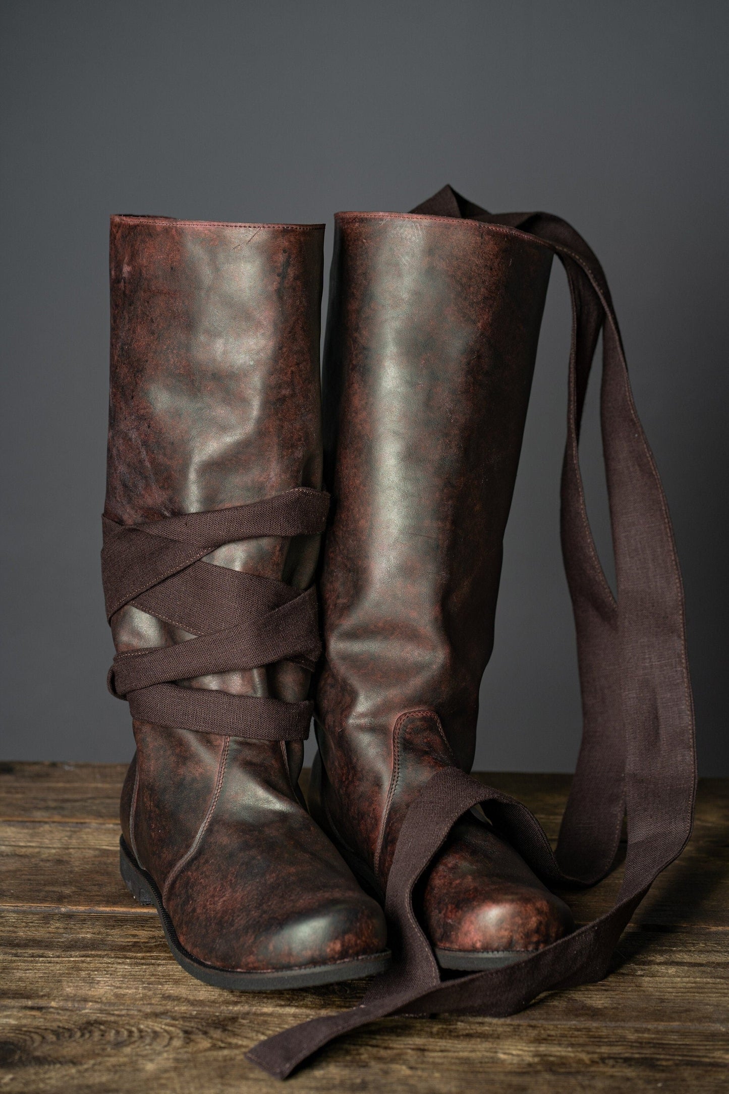 FIX SIZE of Ragnar high leather boots (Vikings)