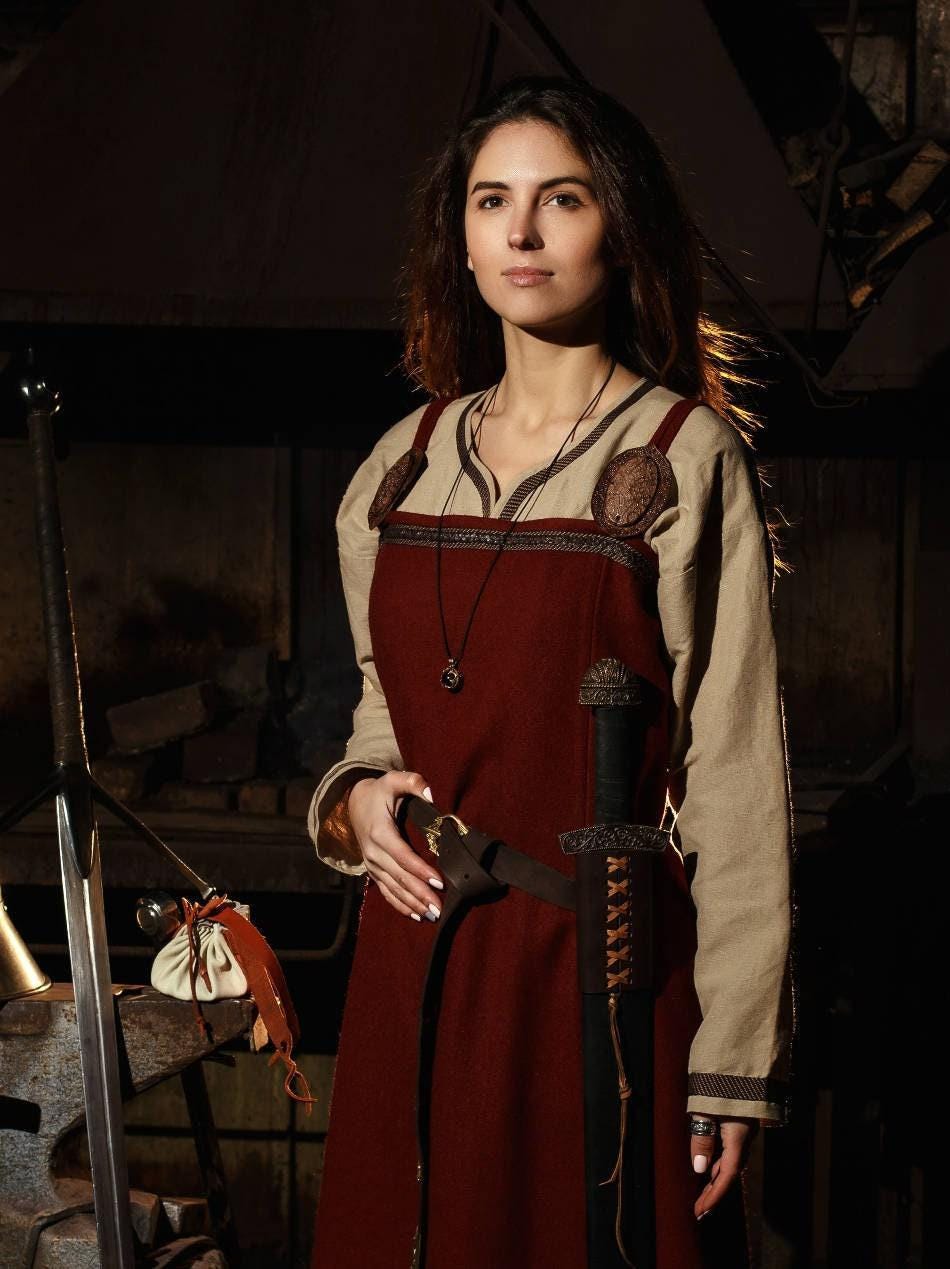 IN STOCK / M US size / Viking red apron “Freya