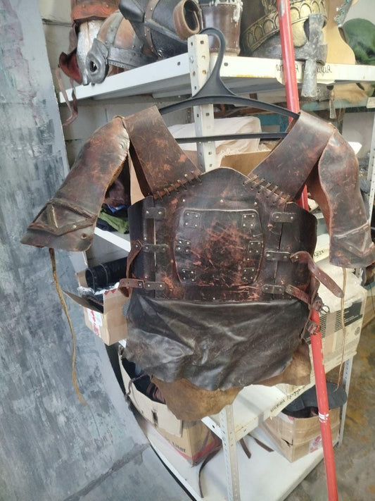 IN STOCK / S size / Larp leather armor set with shoulders