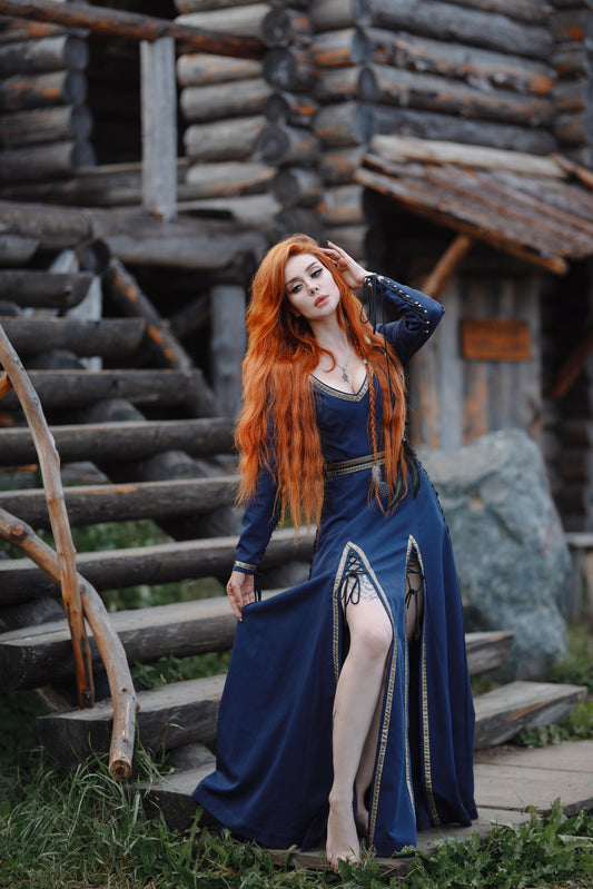 Medieval viking cotton underdress Freya – SokolArmory