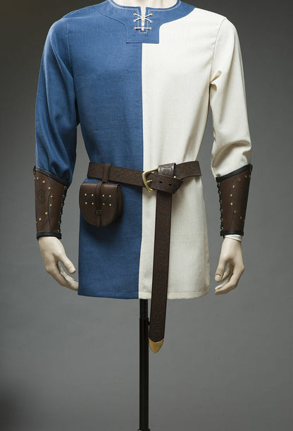 Two-tone linen medieval shirt, product view 1