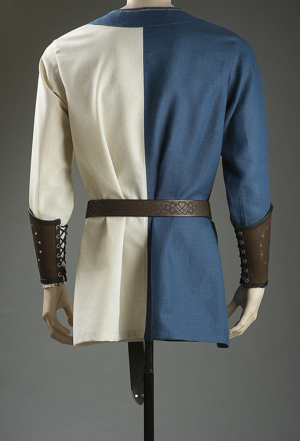 Two-tone linen medieval shirt, product view 3