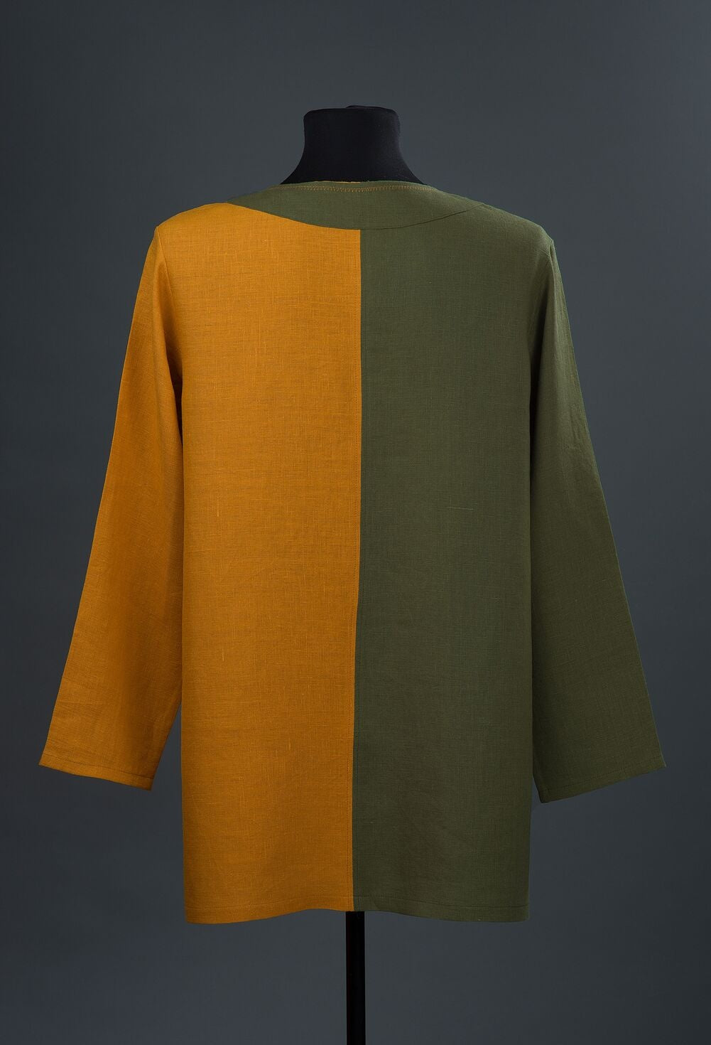 Two-tone linen medieval shirt, product view 4