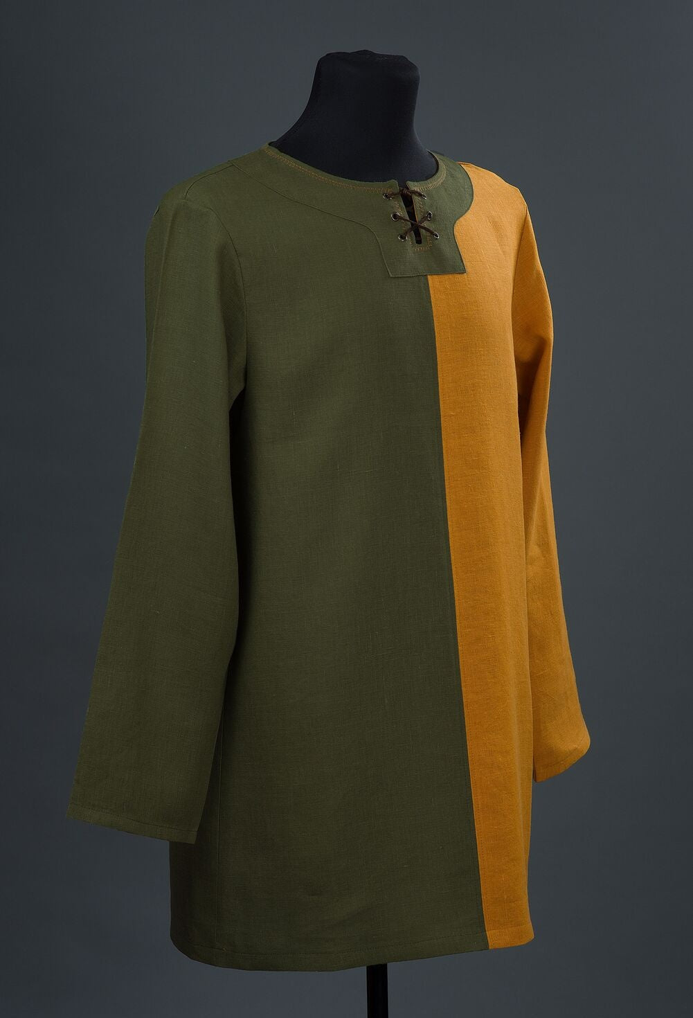 Two-tone linen medieval shirt, product view 6