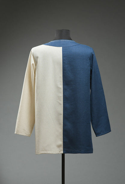 Two-tone linen medieval shirt, product view 9
