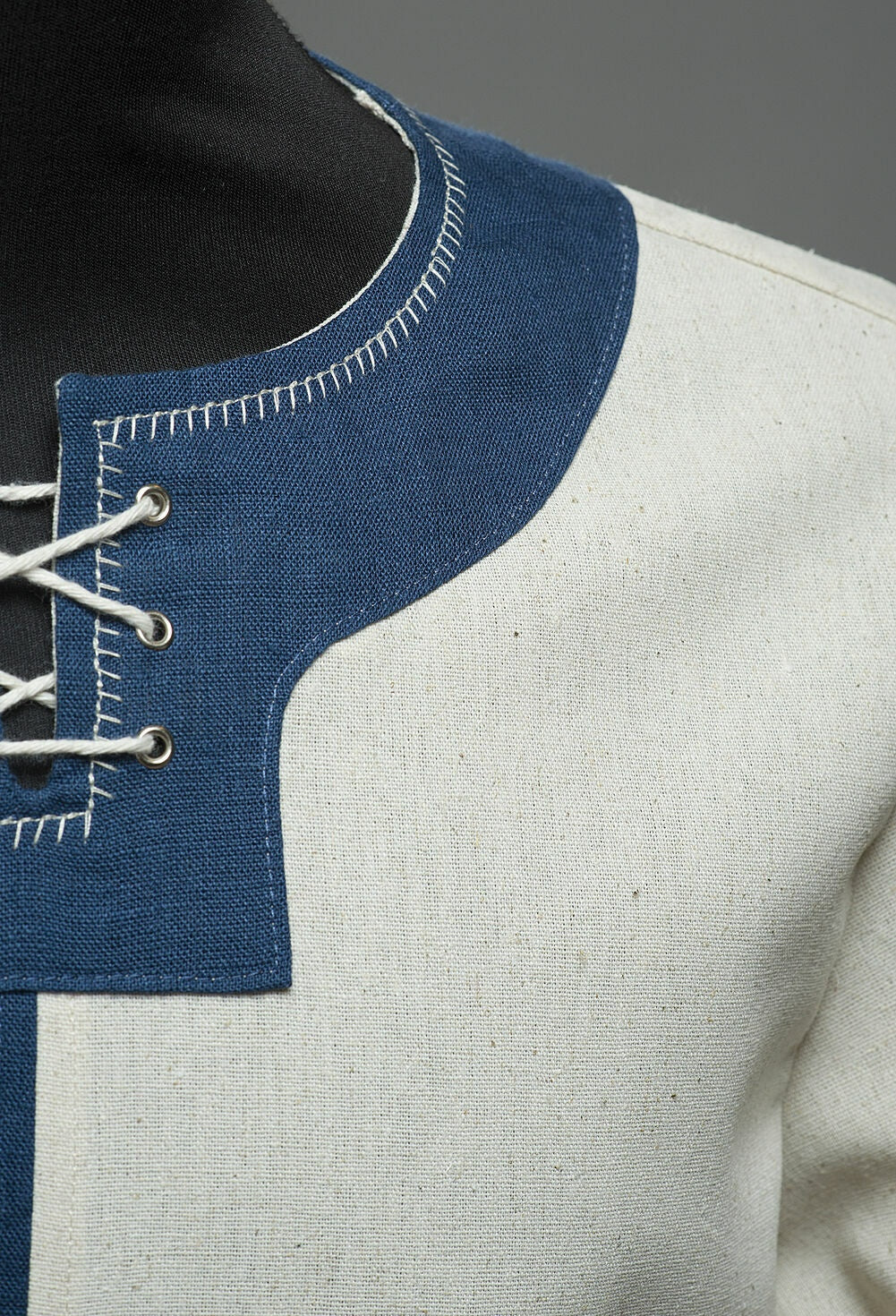 Two-tone linen medieval shirt, product view 10