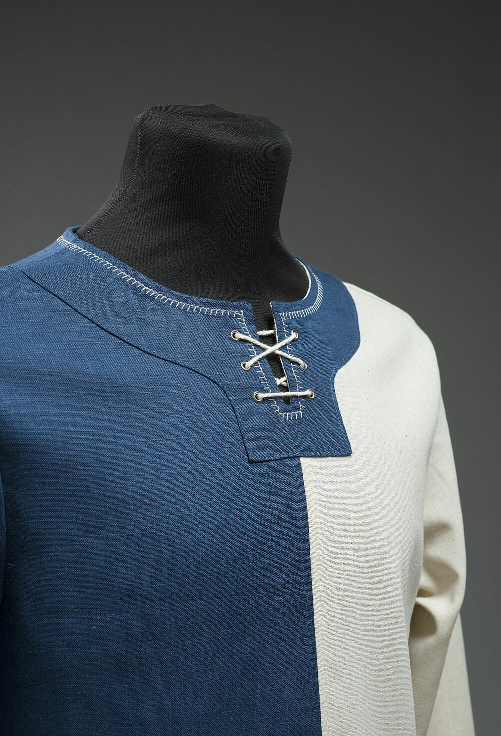 Two-tone linen medieval shirt, product view 11