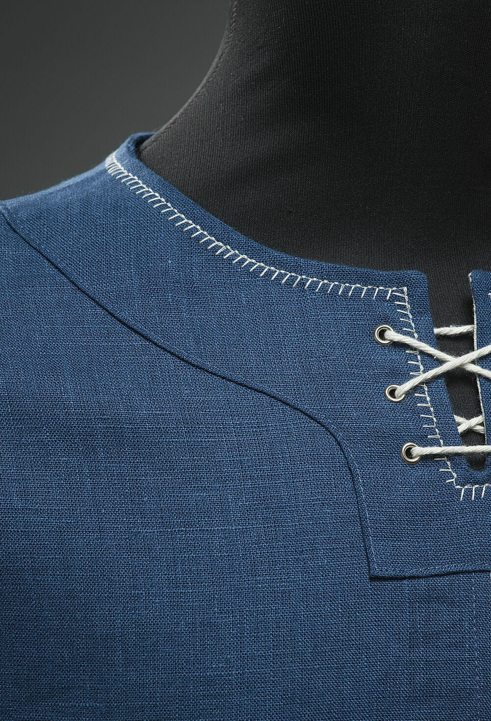 Two-tone linen medieval shirt, product view 12