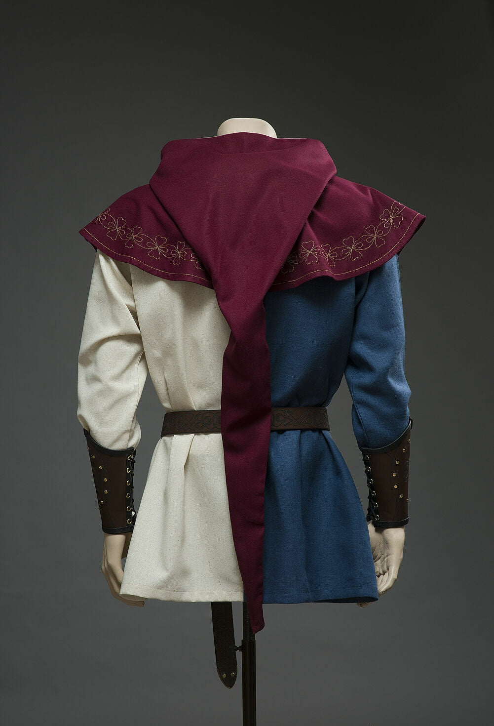 Two-tone linen medieval shirt, product view 13