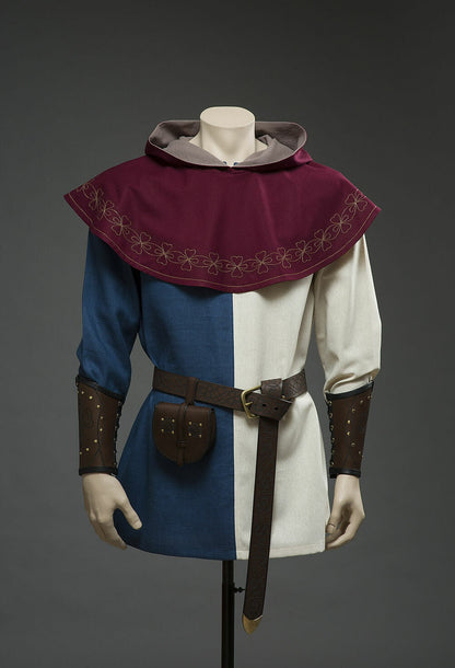 Two-tone linen medieval shirt, product view 15