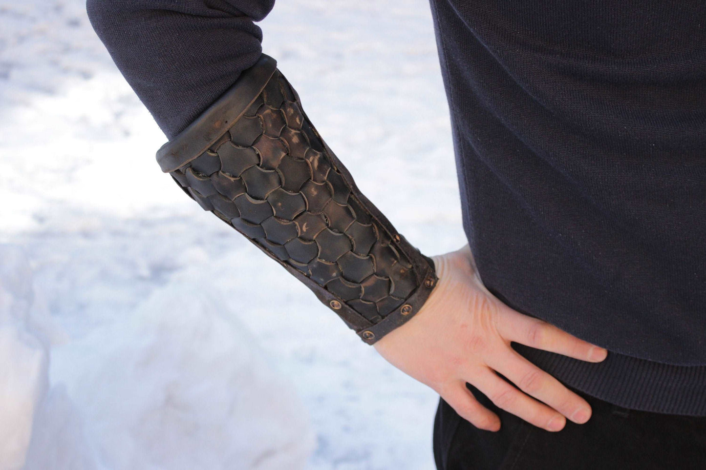 Celtic leather bracers