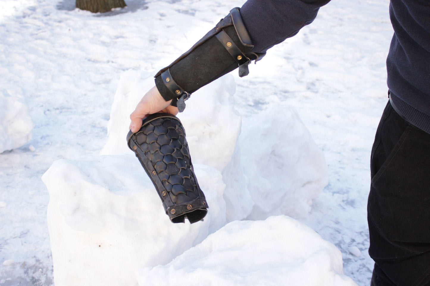 Celtic leather bracers