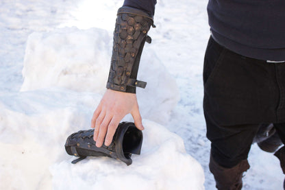 Celtic leather bracers