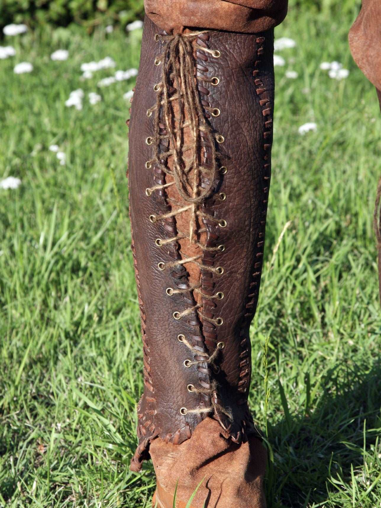 Floki leather shin guards (Vikings)